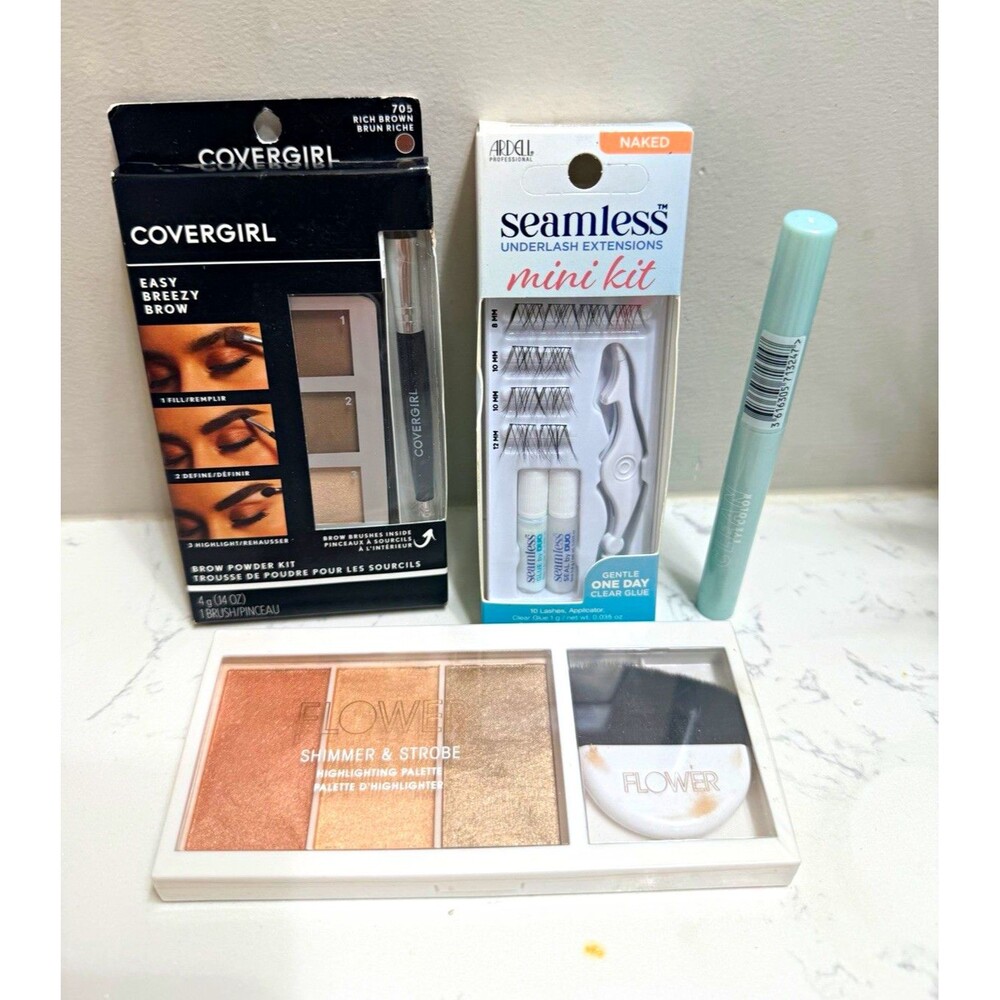 Assorted Makeup Bundle – Easy Breezy Brow, Ardell Seamless, Flower